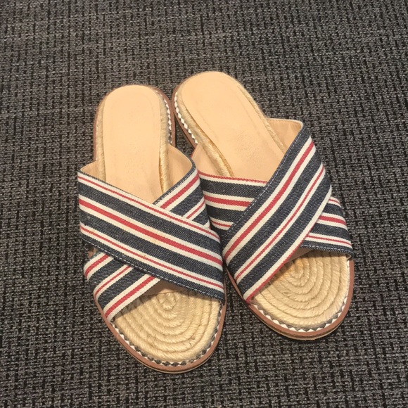 Topshop Crossover Denim | Jute Yacht Slides - Picture 3 of 6